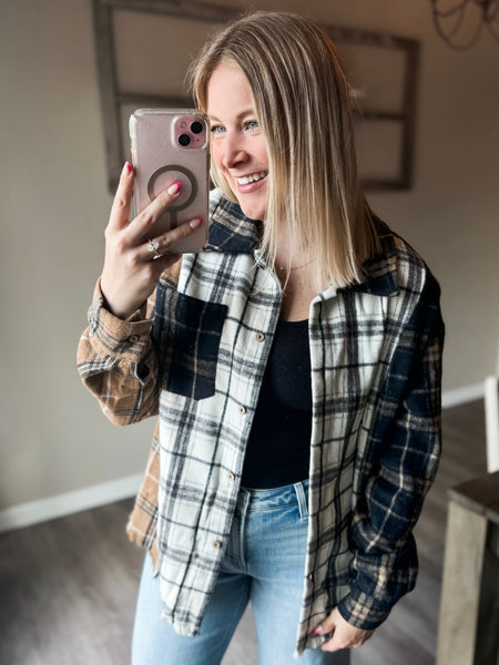 PREORDER Phoebe Mixed Plaid Shacket