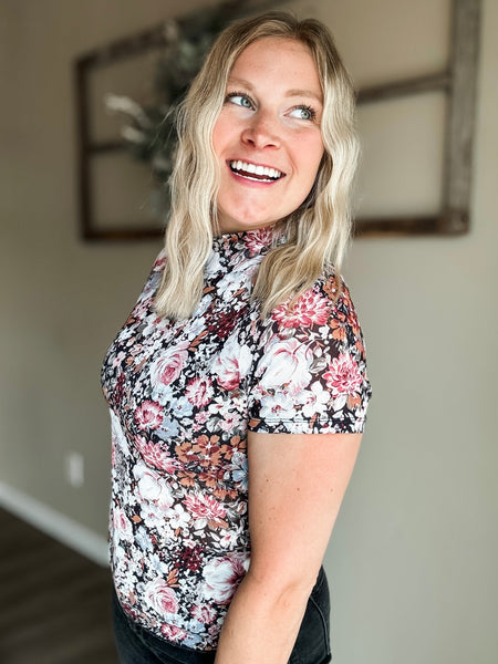 PREORDER Karis Floral Mesh Top
