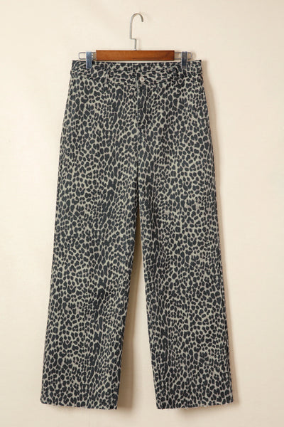 Untamed Wide Leg Leopard Pant
