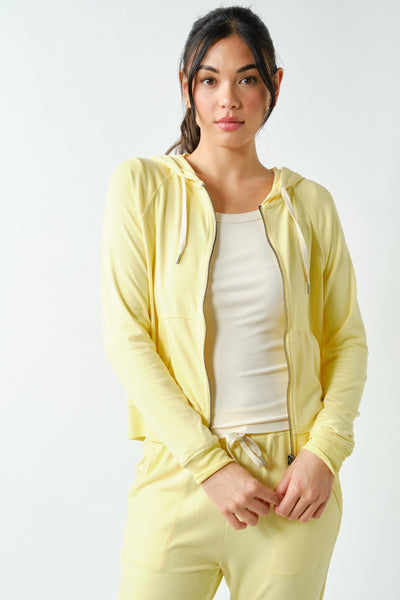 Skye Hacci Lounge Zip Jacket - Yellow Glow