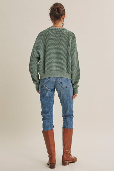 All Seasons Washed Cardigan - Dusty Green