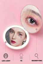 Soft Glam Compact Mirror - Pink