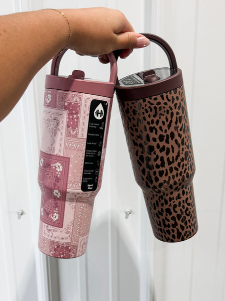 HydroJug 32 oz Sport Water Bottle - Brown Leopard