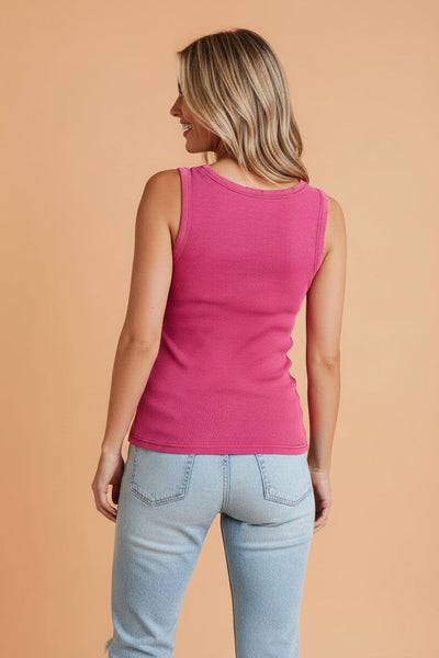 PREORDER Paisleigh Ribbed Henley Tank