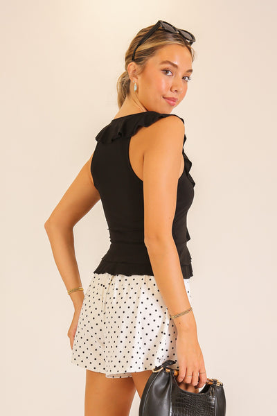 Livia Ruffle Peplum Tank