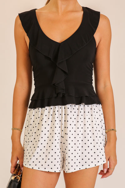 Livia Ruffle Peplum Tank