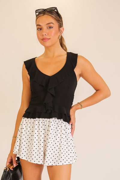 Livia Ruffle Peplum Tank