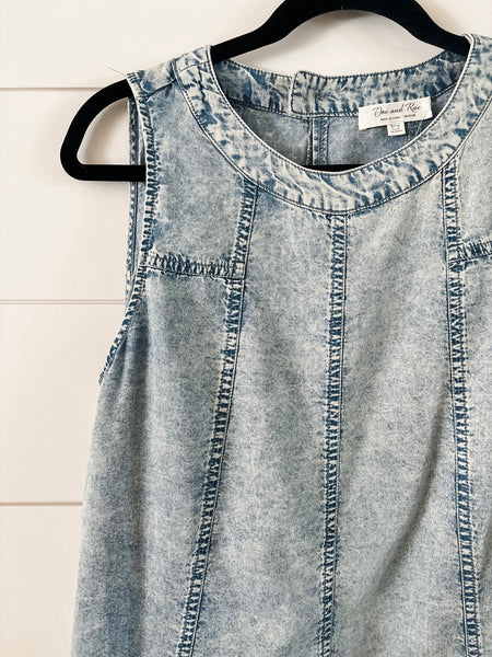 Karlee Sleeveless Chambray Dress