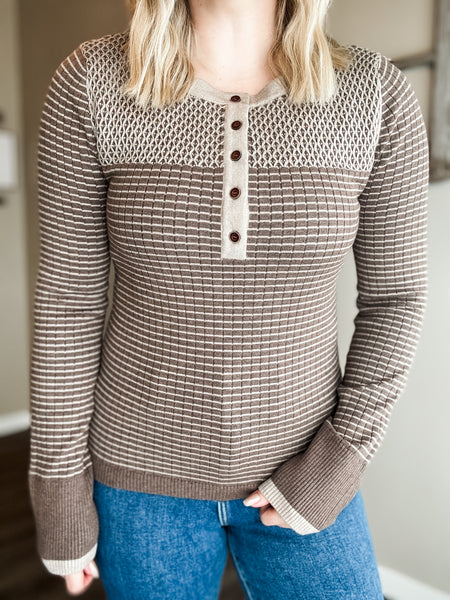 Luxley Contrast Thermal Top - Mocha