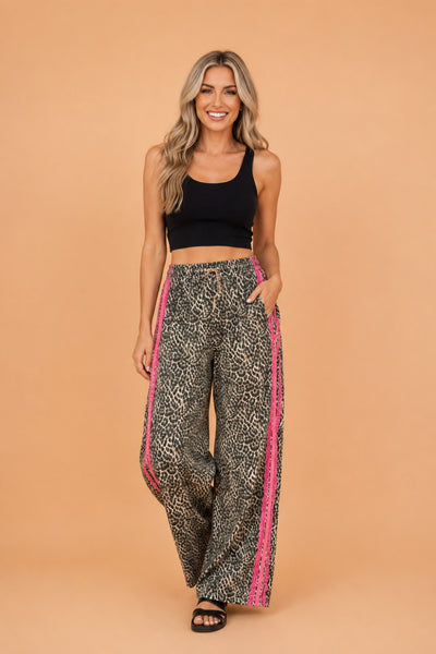 PREORDER Fierce Energy Stripe Leopard Pant