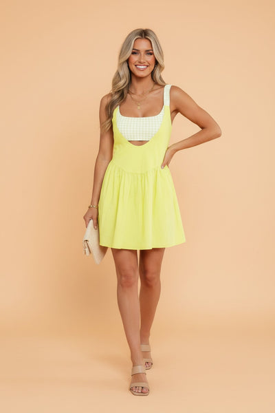Set Point Gingham Active Dress - SIZE MEDIUM