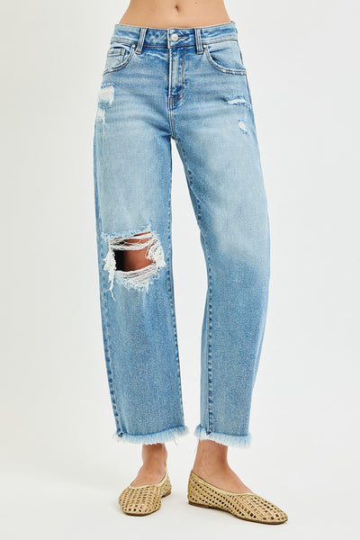 Mavis Cropped Barrel Jean