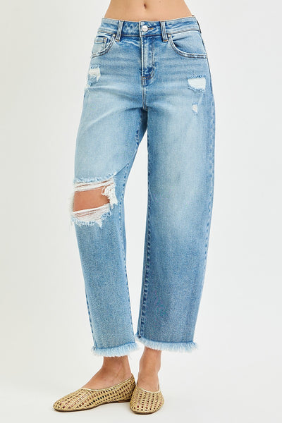 Mavis Cropped Barrel Jean