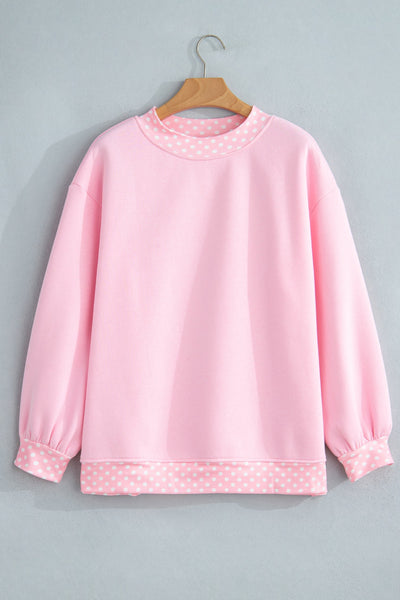 PREORDER Gwenna Polka Dot Mock Neck Pullover