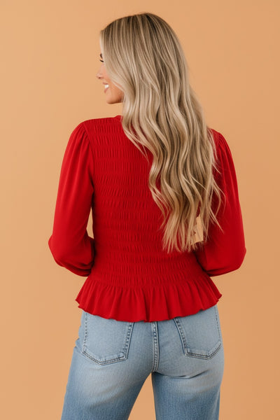 PREORDER Margaux Smocked Ruffle Blouse