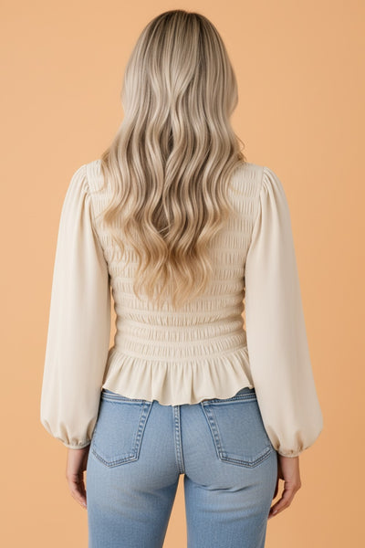 PREORDER Margaux Smocked Ruffle Blouse