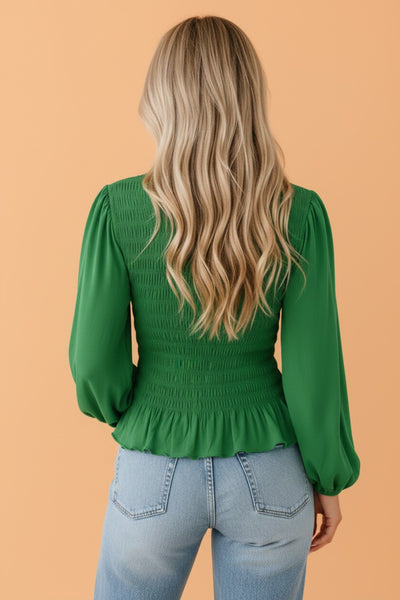 PREORDER Margaux Smocked Ruffle Blouse