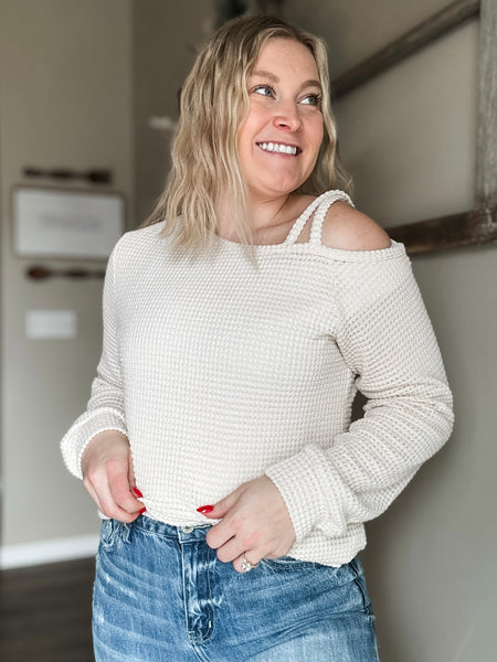 Romie Asymmetrical Long Sleeve Top