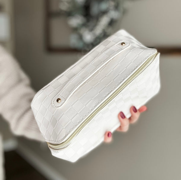 Signature Check Makeup Bag