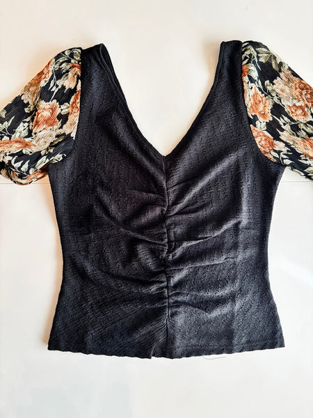 Carissa Floral Puff Sleeve Top