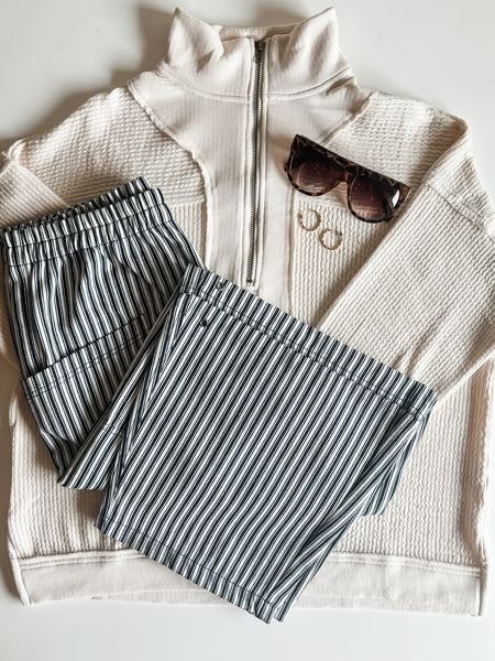 Rhodes Waffle Half Zip Pullover