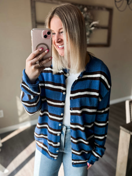 PREORDER Korie Stripe Knit Cardigan