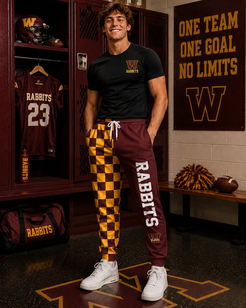 PREORDER Spiritwear Checkered Split Leg Bottom - RABBITS