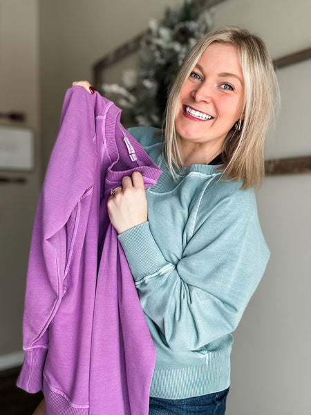 Shea Crewneck Sweatshirt - Ash Blue
