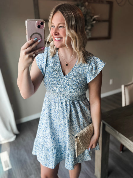 Sereia Smocked Babydoll Dress