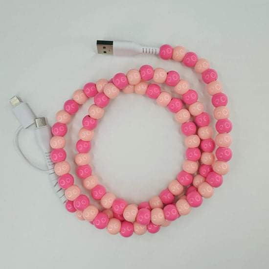 PREORDER Round Two Beaded Phone Charger