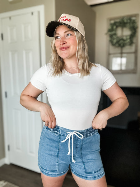 PREORDER Rainier Drawstring Denim Shorts