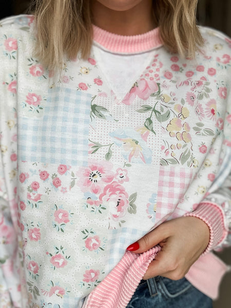 Corinne Patchwork Pullover