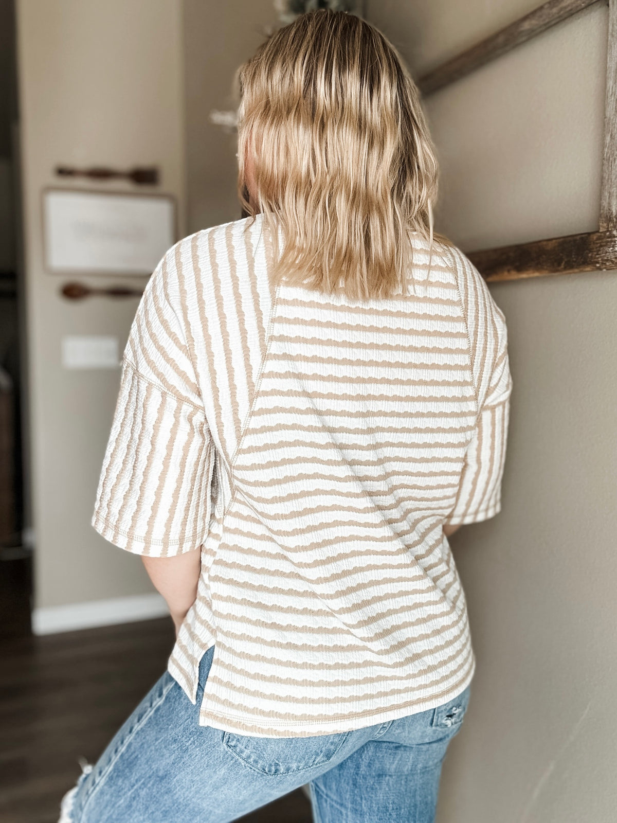 Mabel Textured Stripe Tee