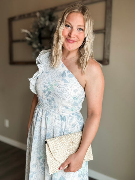 PREORDER Mireya One Shoulder Floral Dress
