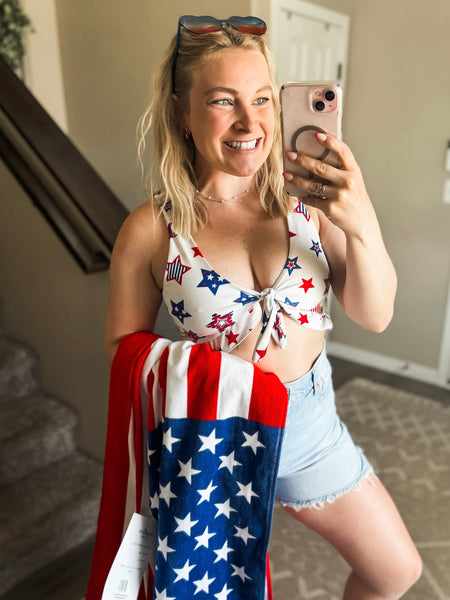 American Flag Beach Towel