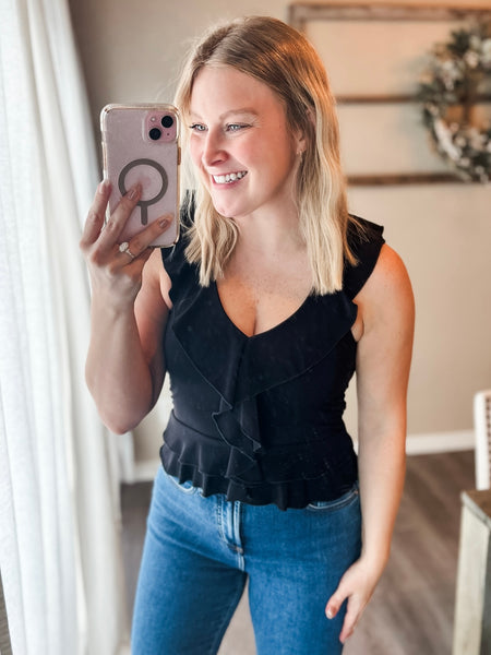 Livia Ruffle Peplum Tank