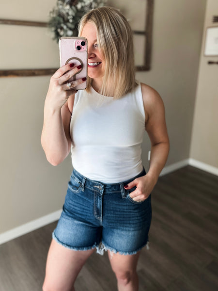 Spencer Mid Rise Denim Shorts