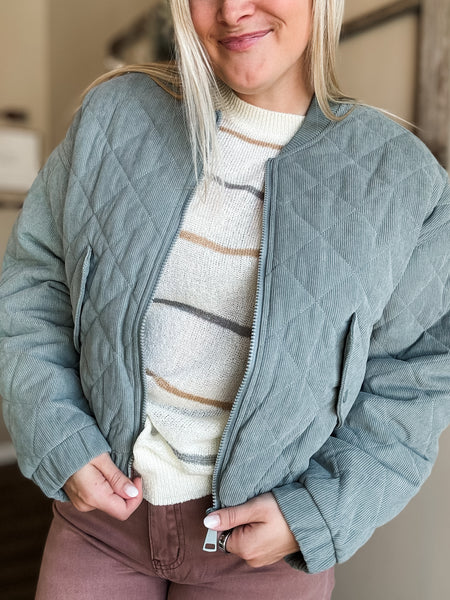 Vinny Corduroy Bomber Jacket