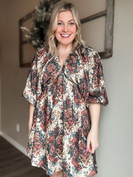 Arlette Vintage Floral Dress