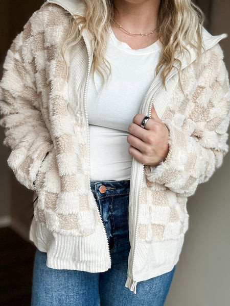Soren Sherpa Checkered Jacket