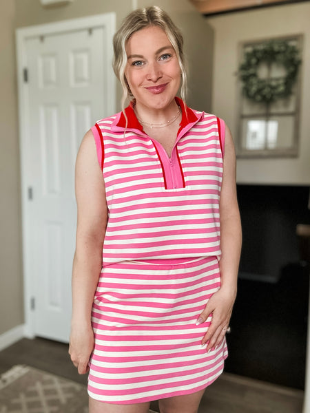 PREORDER First Serve Stripe Skort Set
