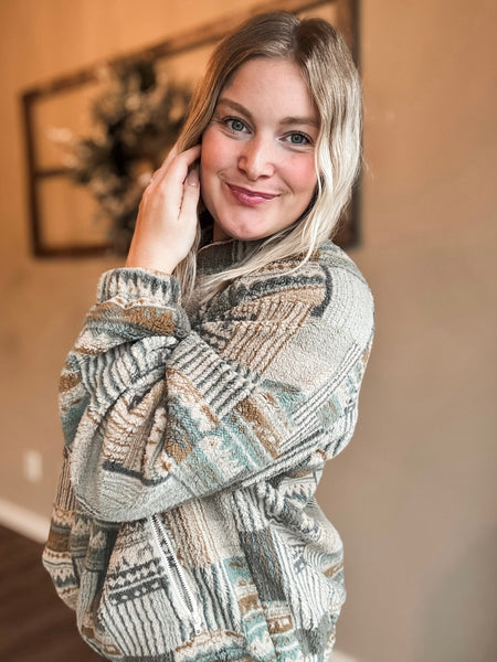 PREORDER Taos Aztec Sherpa Pullover