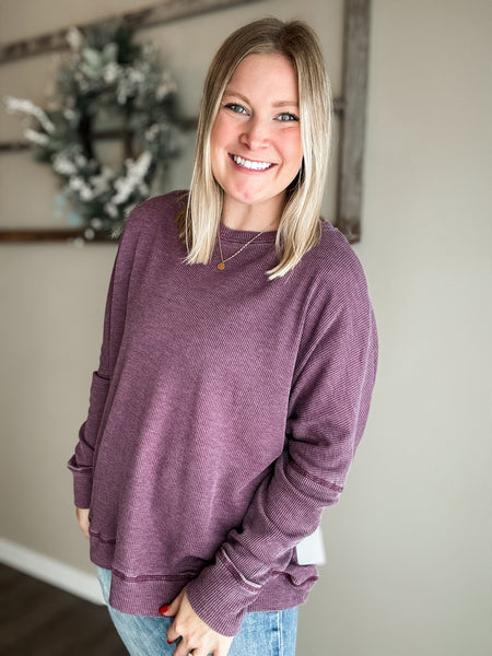 Daphne Waffle Knit Pullover - 2 Color Options