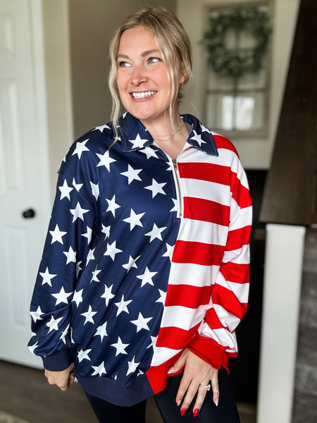 PREORDER United We Stand Quarter Zip Pullover