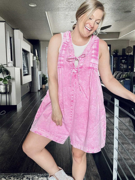 Dollie Denim Romper - SIZE MEDIUM