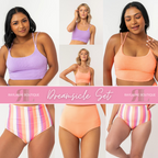 Dreamsicle Stripe Swim Set - SIZE MEDIUM