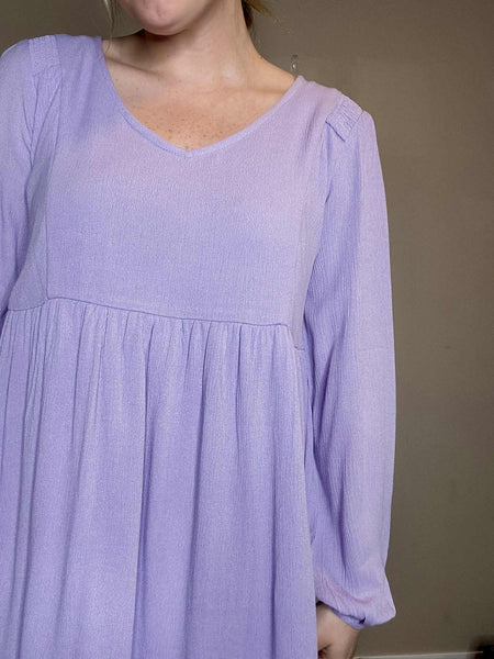 Jaylani Babydoll Dress - Lilac