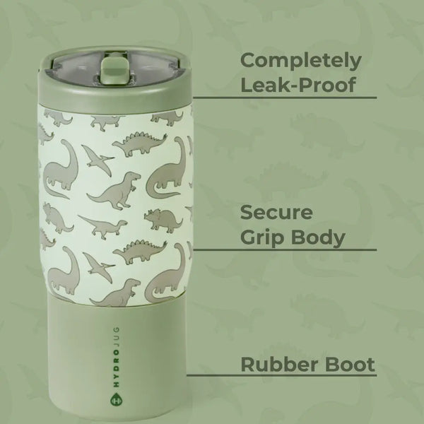 HydroJug 14 oz Sport Kids Water Bottle - Dinosaur