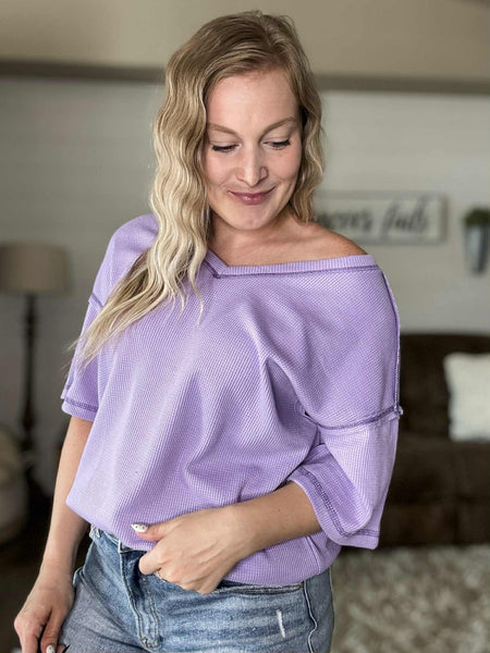 Lena Knit V-Neck Top - SIZE MEDIUM