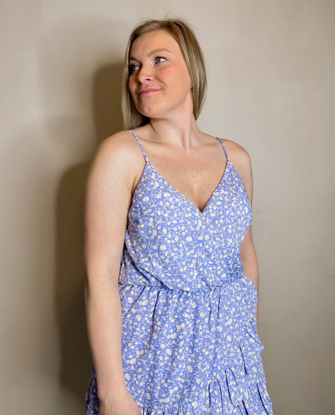 Braya Floral Surplice Romper